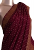 Pure Handloom Zari Butta Banarasi Crepe Silk Saree